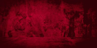 Eski duvar dokusu çimento kırmızı arkaplan soyut koyu renk tasarımı beyaz eğimli arkaplan ile aydınlıktır.