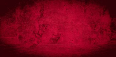 Eski duvar dokusu çimento kırmızı arkaplan soyut koyu renk tasarımı beyaz eğimli arkaplan ile aydınlıktır.