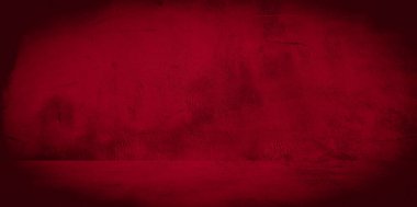 Eski duvar dokusu çimento kırmızı arkaplan soyut koyu renk tasarımı beyaz eğimli arkaplan ile aydınlıktır.