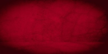 Eski duvar dokusu çimento kırmızı arkaplan soyut koyu renk tasarımı beyaz eğimli arkaplan ile aydınlıktır.