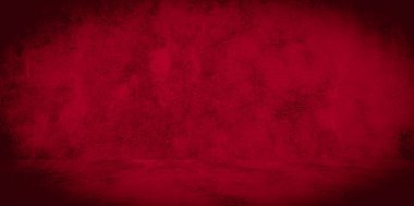 Eski duvar dokusu çimento kırmızı arkaplan soyut koyu renk tasarımı beyaz eğimli arkaplan ile aydınlıktır.