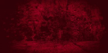 Eski duvar dokusu çimento kırmızı arkaplan soyut koyu renk tasarımı beyaz eğimli arkaplan ile aydınlıktır.