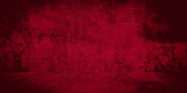 Eski duvar dokusu çimento kırmızı arkaplan soyut koyu renk tasarımı beyaz eğimli arkaplan ile aydınlıktır.