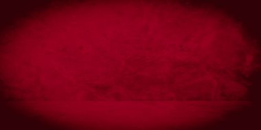 Eski duvar dokusu çimento kırmızı arkaplan soyut koyu renk tasarımı beyaz eğimli arkaplan ile aydınlıktır.