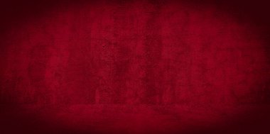 Eski duvar dokusu çimento kırmızı arkaplan soyut koyu renk tasarımı beyaz eğimli arkaplan ile aydınlıktır.