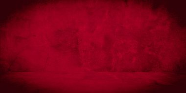 Eski duvar dokusu çimento kırmızı arkaplan soyut koyu renk tasarımı beyaz eğimli arkaplan ile aydınlıktır.