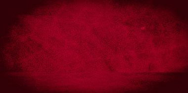 Eski duvar dokusu çimento kırmızı arkaplan soyut koyu renk tasarımı beyaz eğimli arkaplan ile aydınlıktır.