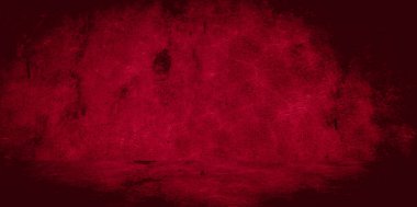 Eski duvar dokusu çimento kırmızı arkaplan soyut koyu renk tasarımı beyaz eğimli arkaplan ile aydınlıktır.