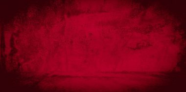 Eski duvar dokusu çimento kırmızı arkaplan soyut koyu renk tasarımı beyaz eğimli arkaplan ile aydınlıktır.