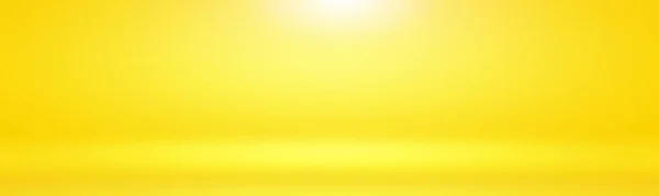 Sólido abstracto de resplandeciente gradiente amarillo estudio pared habitación fondo. —  Fotos de Stock