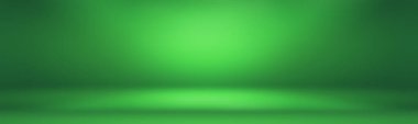 Lüks düz yeşil gradyan soyut stüdyo arkaplan boş oda metin ve resim için yer