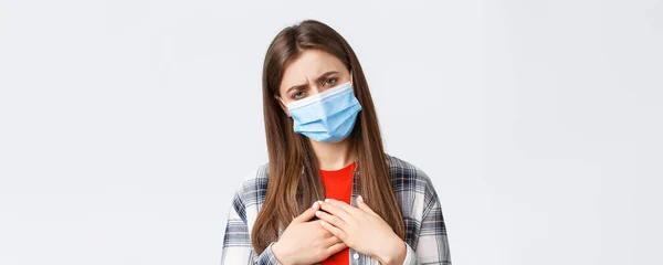 Coronavirus Ausbruch Freizeit Quarantäne Soziale Distanzierung Und Emotionskonzepte Nahaufnahme Einer — Stockfoto