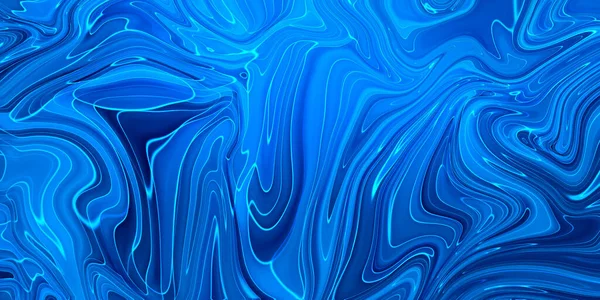 青い抽象的な背景の大理石 液体大理石模様 — ストック写真