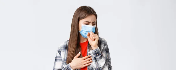 Focolaio Coronavirus Tempo Libero Quarantena Distanza Sociale Concetto Emozioni Primo — Foto Stock