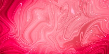 Mermer sıvı efektli yaratıcı soyut karışık kırmızı boya, panorama.