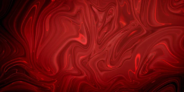 Creative Abstract Mixed Red Color Painting Marble Liquid Effect Panorama — Stock Photo, Image