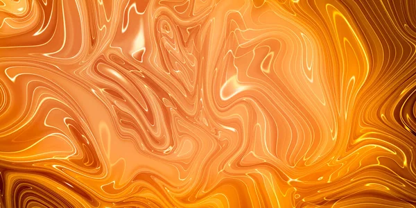 Abstrakt Orange Färg Bakgrunden Akryl Textur Med Marmor Mönster — Stockfoto