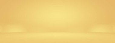 Soyut Lüks Altın Gradyan Stüdyo Duvarı. Arka plan, düzen, afiş ve ürün sunumu olarak kullanılabilir.