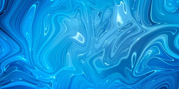 Mramorované Modré Abstraktní Pozadí Vzor Tekutého Mramoru — Stock fotografie