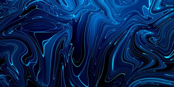 Fond Abstrait Bleu Marbré Modèle Marbre Liquide — Photo