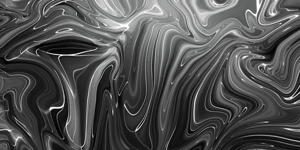 Black Marble Ink Texture Acrylic Painted Waves Texture Background Pattern — Stock Photo, Image