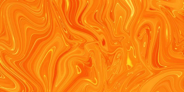 Abstract orange paint background. Acrylic texture with marble pattern.