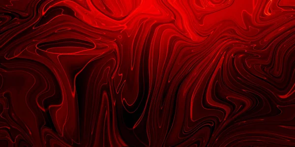 Creative Abstract Mixed Red Color Painting Marble Liquid Effect Panorama — Stock Photo, Image