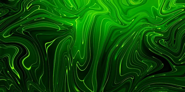 Зеленое Творчество Современное Искусство Цвета Чернил Удивительно Яркие Яркие Полупрозрачные — стоковое фото