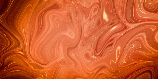 抽象橙色油漆背景 带大理石图案的丙烯酸纹理 — 图库照片