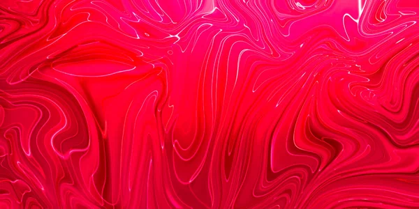 Creatieve Abstracte Gemengde Rode Kleur Schilderen Met Marmer Vloeibaar Effect — Stockfoto