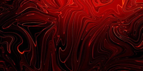Творческая Абстрактная Смешанная Коралловая Цветовая Живопись Мраморным Эффектом Панорама — стоковое фото