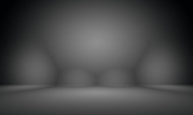 Soyut lüks bulanık koyu gri ve siyah gradyan. Ürünlerinizi sergilemek için arka plan stüdyo duvarı olarak kullanılır.