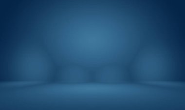 Siyah vignette Stüdyosu ile soyut Koyu Mavi arka plan, iş raporu, dijital, web sitesi şablonu, arkaplan