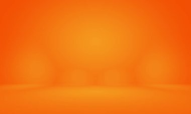 Soyut pürüzsüz Turuncu arkaplan tasarımı, stüdyo, oda, web şablonu, düz daire eğimli iş raporu.