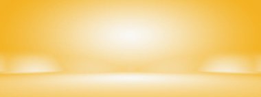 Soyut Lüks Altın Gradyan Stüdyo Duvarı. Arka plan, düzen, afiş ve ürün sunumu olarak kullanılabilir.