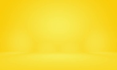 Soyut Lüks Altın Gradyan Stüdyo Duvarı. Arka plan, düzen, afiş ve ürün sunumu olarak kullanılabilir.