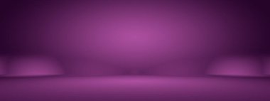 Stüdyo Arkaplan Konsepti - ürün için soyut boş ışık gradyanı mor stüdyo odası arka planı