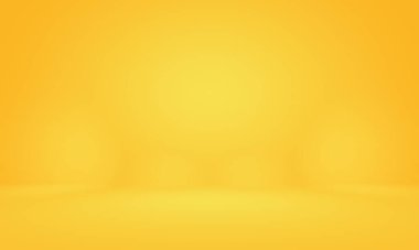 Soyut Lüks Altın Gradyan Stüdyo Duvarı. Arka plan, düzen, afiş ve ürün sunumu olarak kullanılabilir.