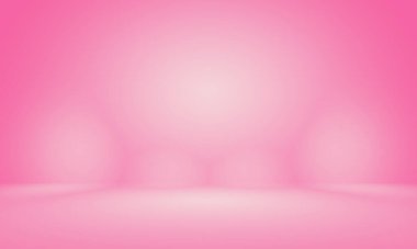 Soyut boş açık pembe stüdyo odası arka planı, ürün gösterimi, afiş, şablon için montaj olarak kullan