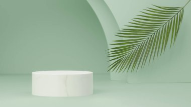 3D rendering of a Mock up podium for product presentation, abstract minimal concept, Showcase, geometric background, Product Presentation, can be used for commercial advertising