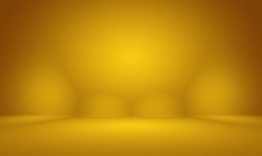 Soyut Lüks Altın Gradyan Stüdyo Duvarı. Arka plan, düzen, afiş ve ürün sunumu olarak kullanılabilir.