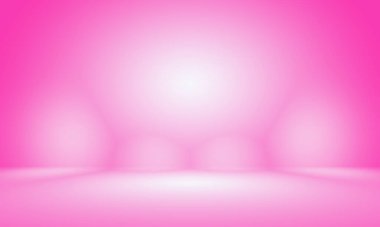 Soyut boş açık pembe stüdyo odası arka planı, ürün gösterimi, afiş, şablon için montaj olarak kullan