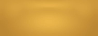 Soyut Lüks Altın Gradyan Stüdyo Duvarı. Arka plan, düzen, afiş ve ürün sunumu olarak kullanılabilir.