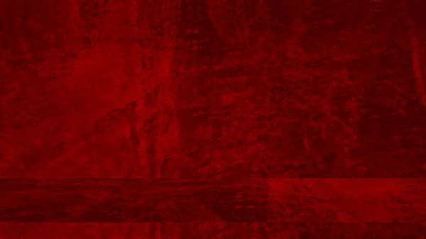 Grunge 石膏水泥或混凝土墙上红色的纹理颜色与划痕 — 图库照片