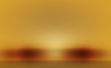 Soyut Lüks Altın Gradyan Stüdyo Duvarı. Arka plan, düzen, afiş ve ürün sunumu olarak kullanılabilir.