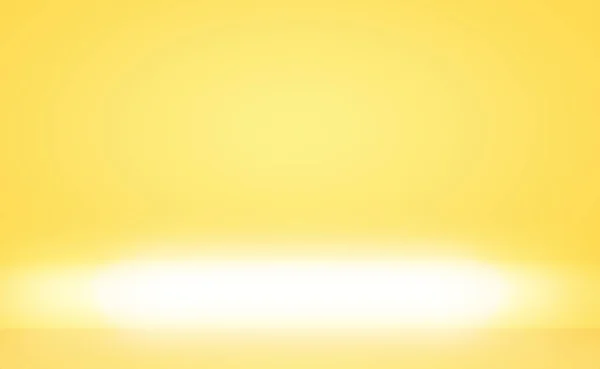 Abstract solid of shining yellow gradient studio wall room background