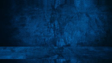 Blue designed grunge concrete texture. Vintage background with space for text or image.