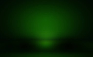 Metnin ve resmin için alanı olan yeşil eğimli soyut arkaplan boş oda