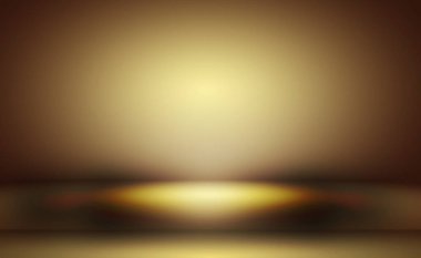 Soyut Lüks Altın Gradyan Stüdyo Duvarı. Arka plan, düzen, afiş ve ürün sunumu olarak kullanılabilir.