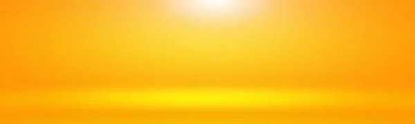 Abstrakte Solide Von Leuchtend Gelben Farbverlauf Studio Wand Raumhintergrund — Stockfoto